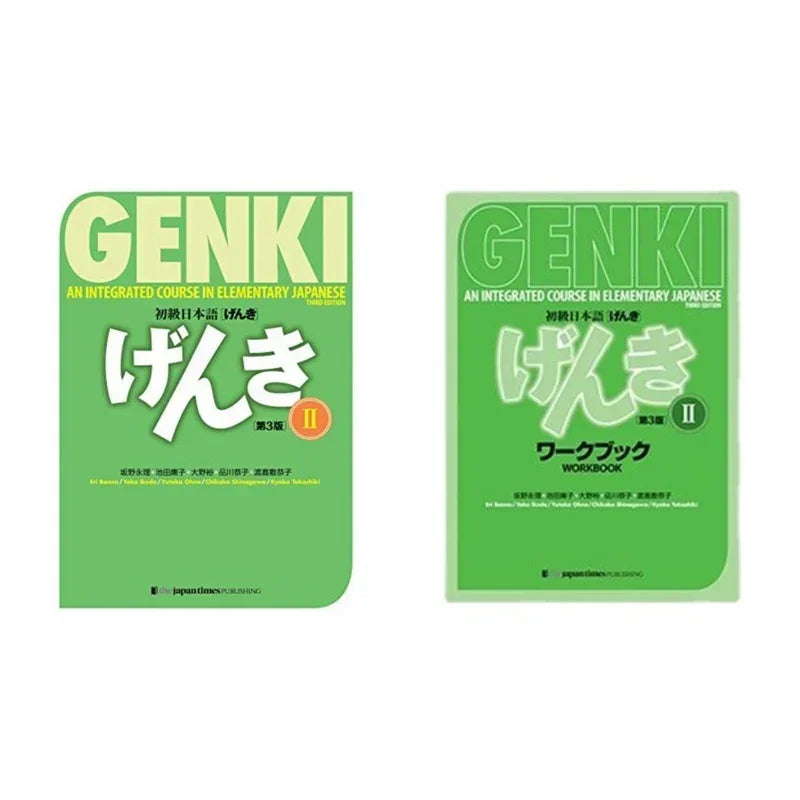 Original Genki I II Textbook workbook answer 3rd Edition learn japanese  & english Book Integrated Course Elementary books