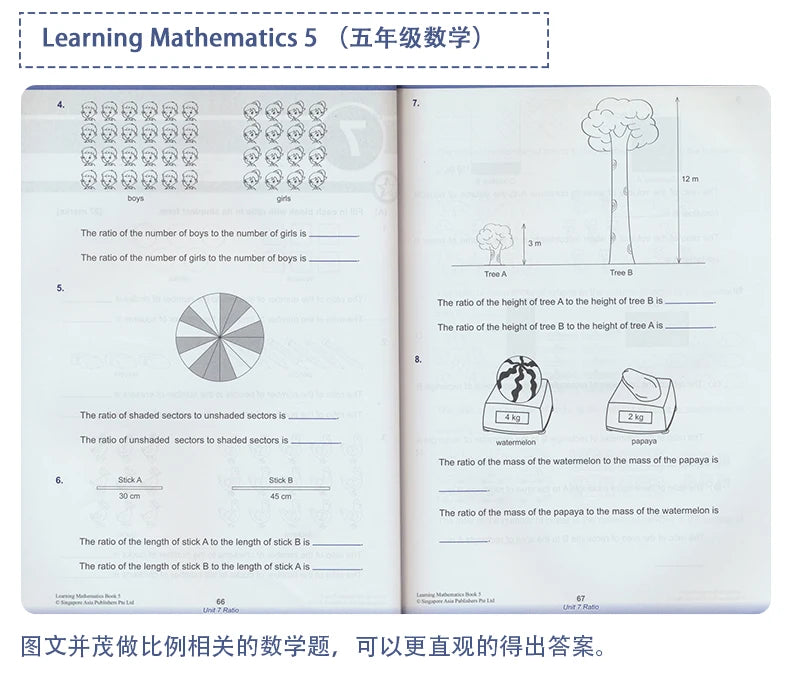 Fascicle SAP Learning Mathematics Book Grade 1-6 Children Learn Math Books Singapore Primary School Mathematics Textbook